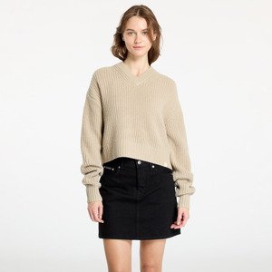 Svetr Calvin Klein Jeans Chunky V-Neck Sweater Pelican XS