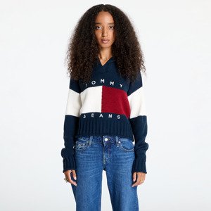 Svetr Tommy Jeans Flag Rugby Sweater Dark Night Navy XS